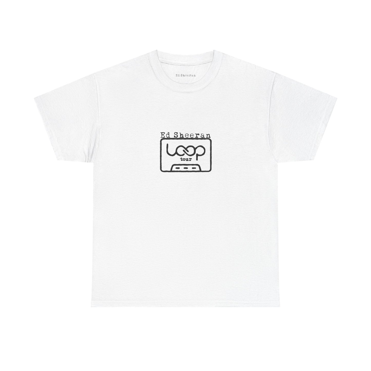 Ed Sheeran Merch - Loop Tour White T-Shirt
