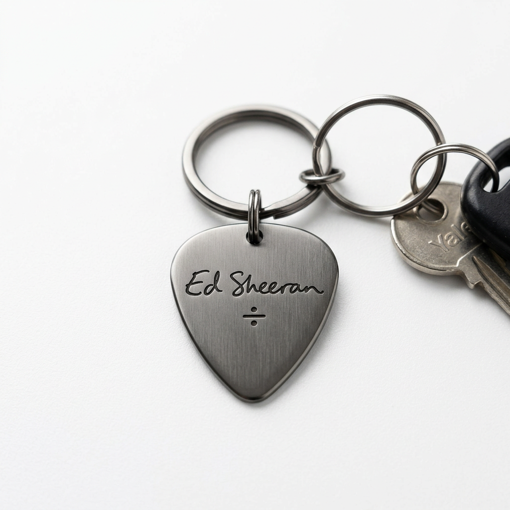 Ed Sheeran Signature Guitar Pick Keychain