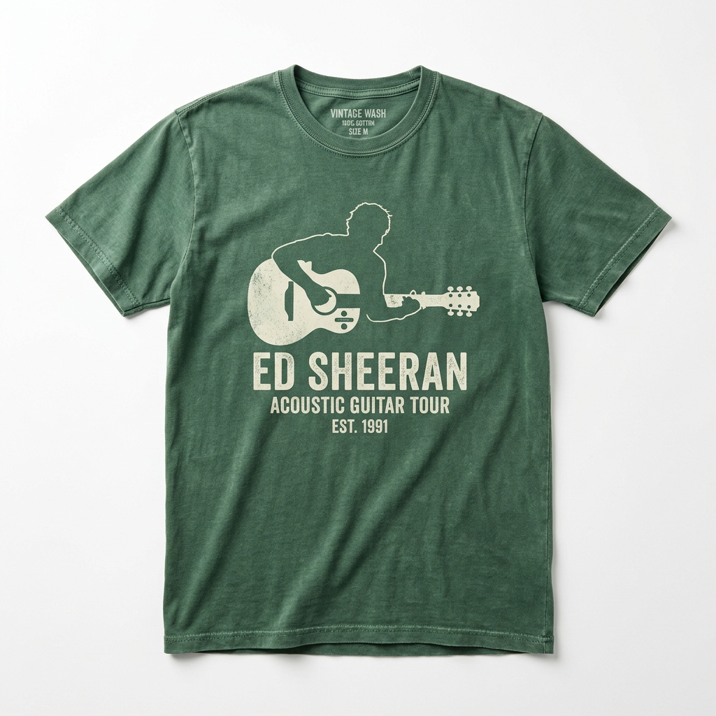 Ed Sheeran Acoustic Guitar Vintage T-Shirt