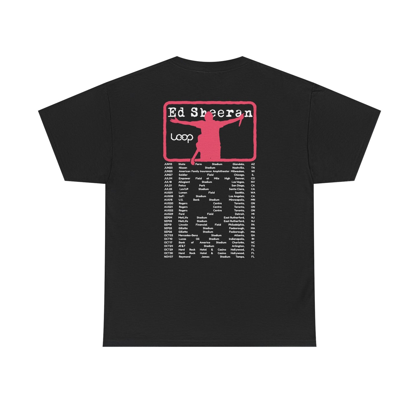 Ed Sheeran Merch - Loop Tour Black Dated T-Shirt