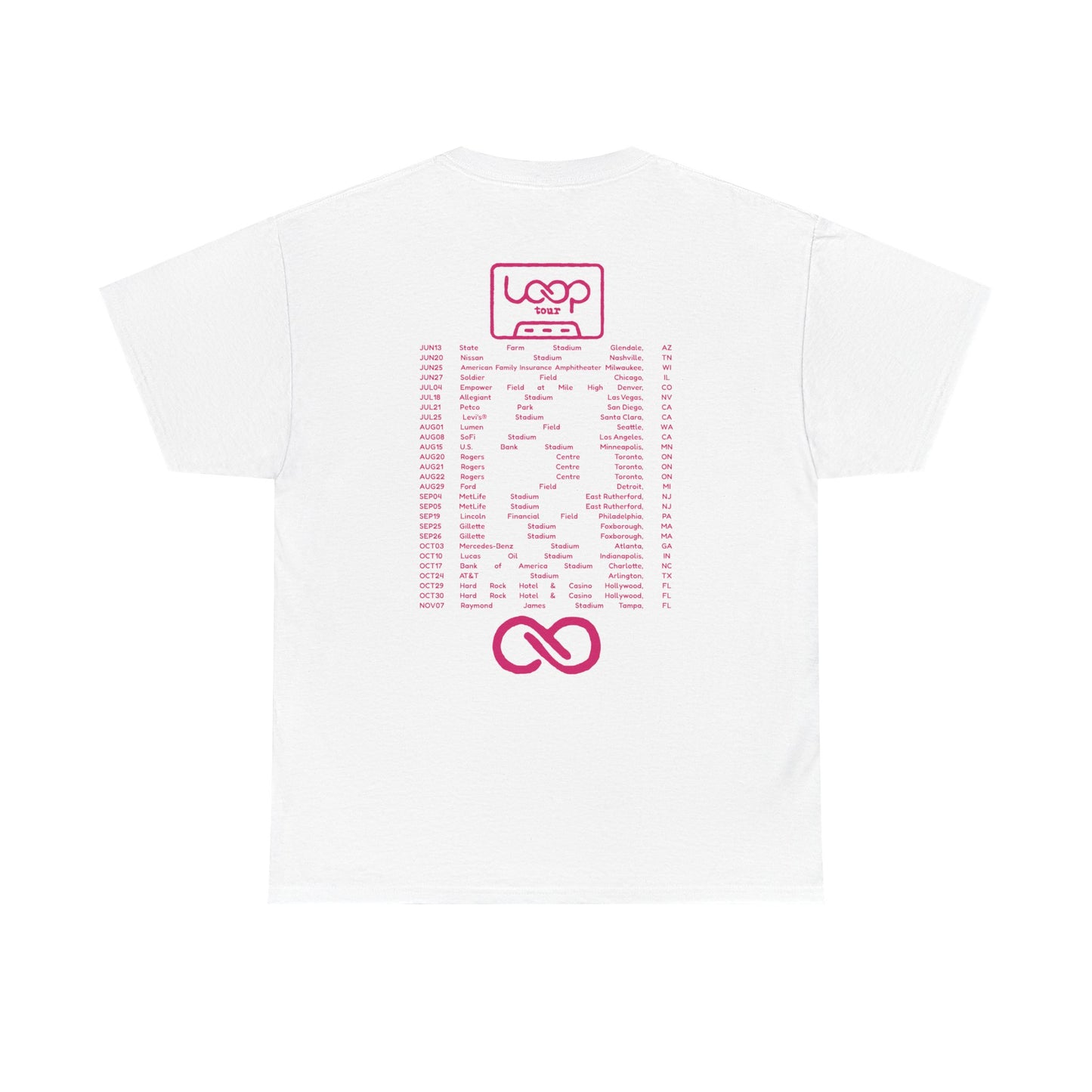 Ed Sheeran Merch - Loop Tour White Dated T-Shirt