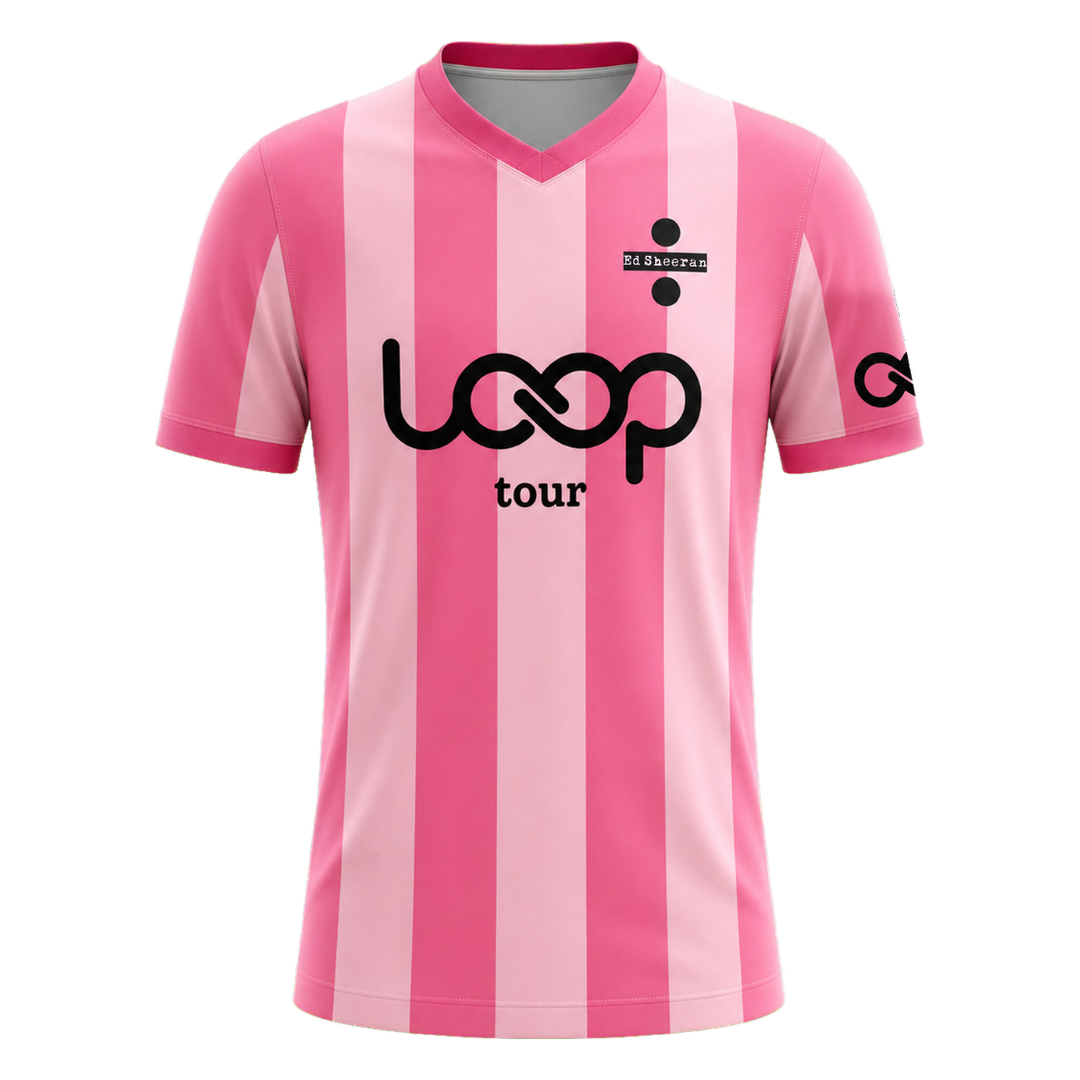 Ed Sheeran Merch - Loop Tour Pink Soccer Jersey
