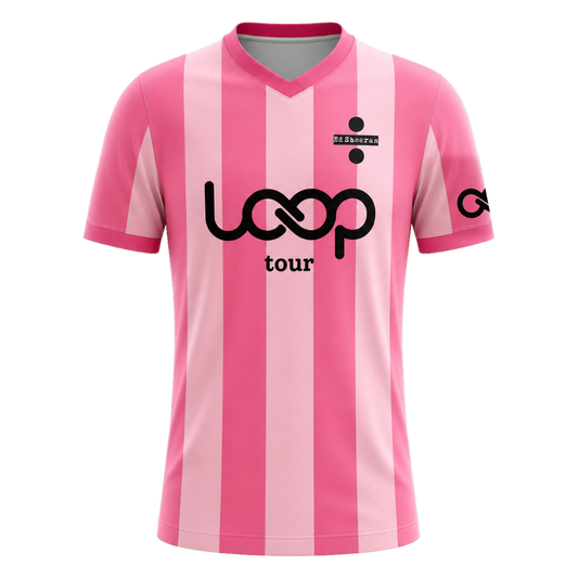 Ed Sheeran Merch - Loop Tour Pink Soccer Jersey
