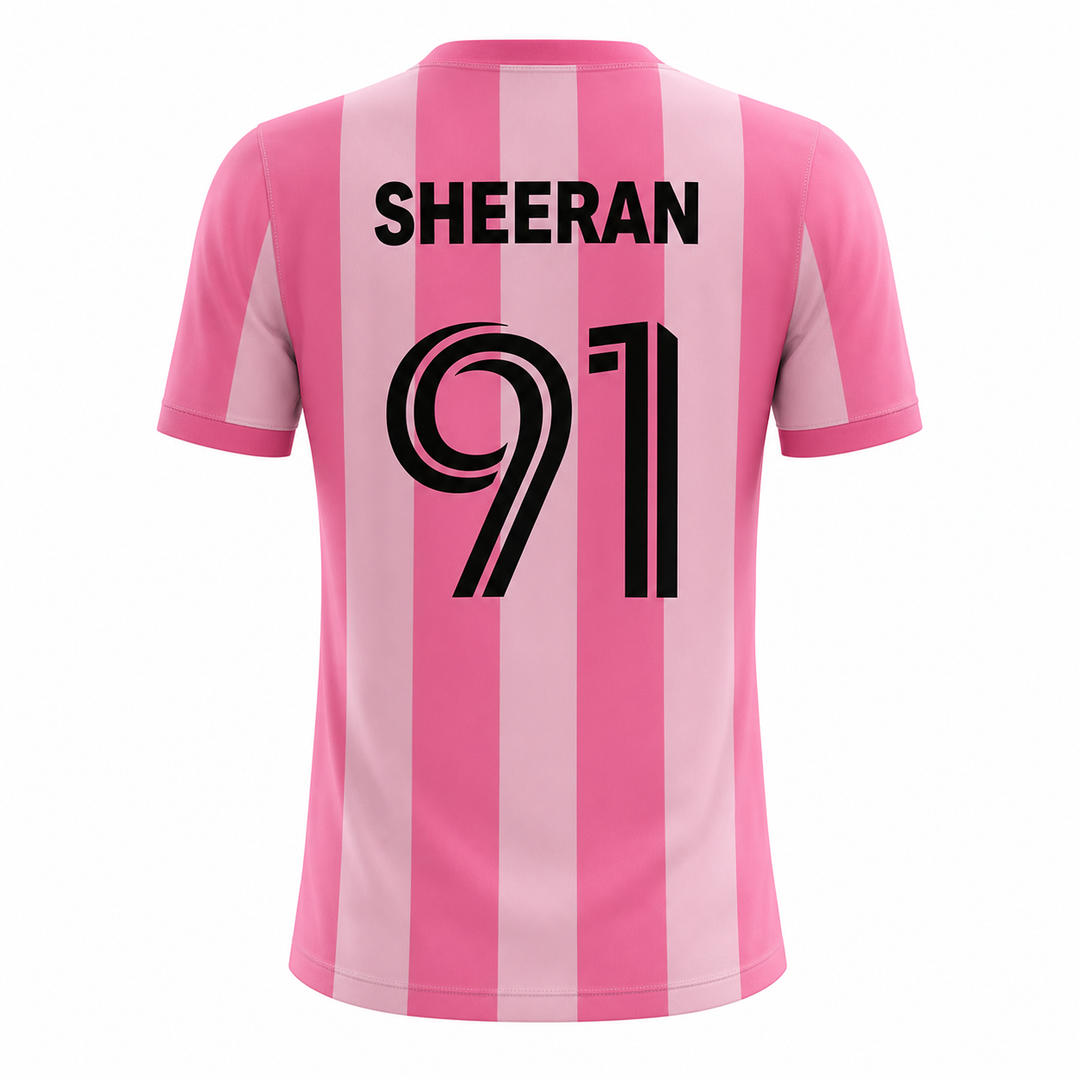 Ed Sheeran Merch - Loop Tour Pink Soccer Jersey
