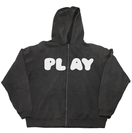 Ed Sheeran Merch - Play Black Zip-Up